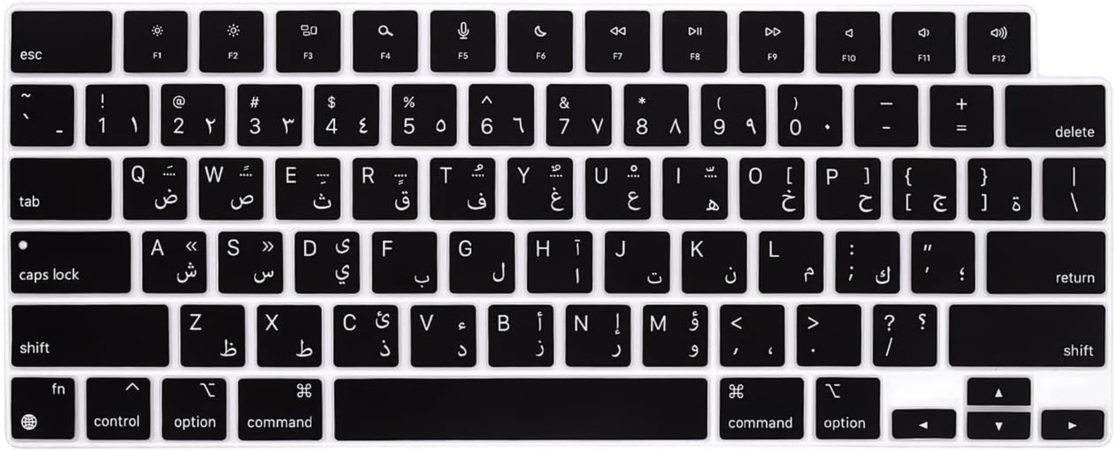Arabic Keyboard Cover Skin for 2026-2022 Macbook Air 13.6 15 Inch M5 M4 M3 M2 Ch