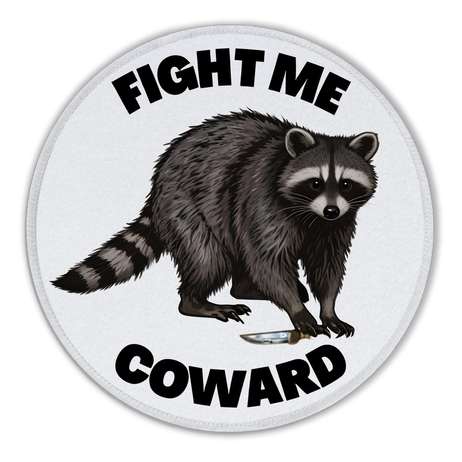 Foritho Funny Raccoon Meme Mouse Pad, Raccoon Lover Lover Gifts, Fight Me Cow...