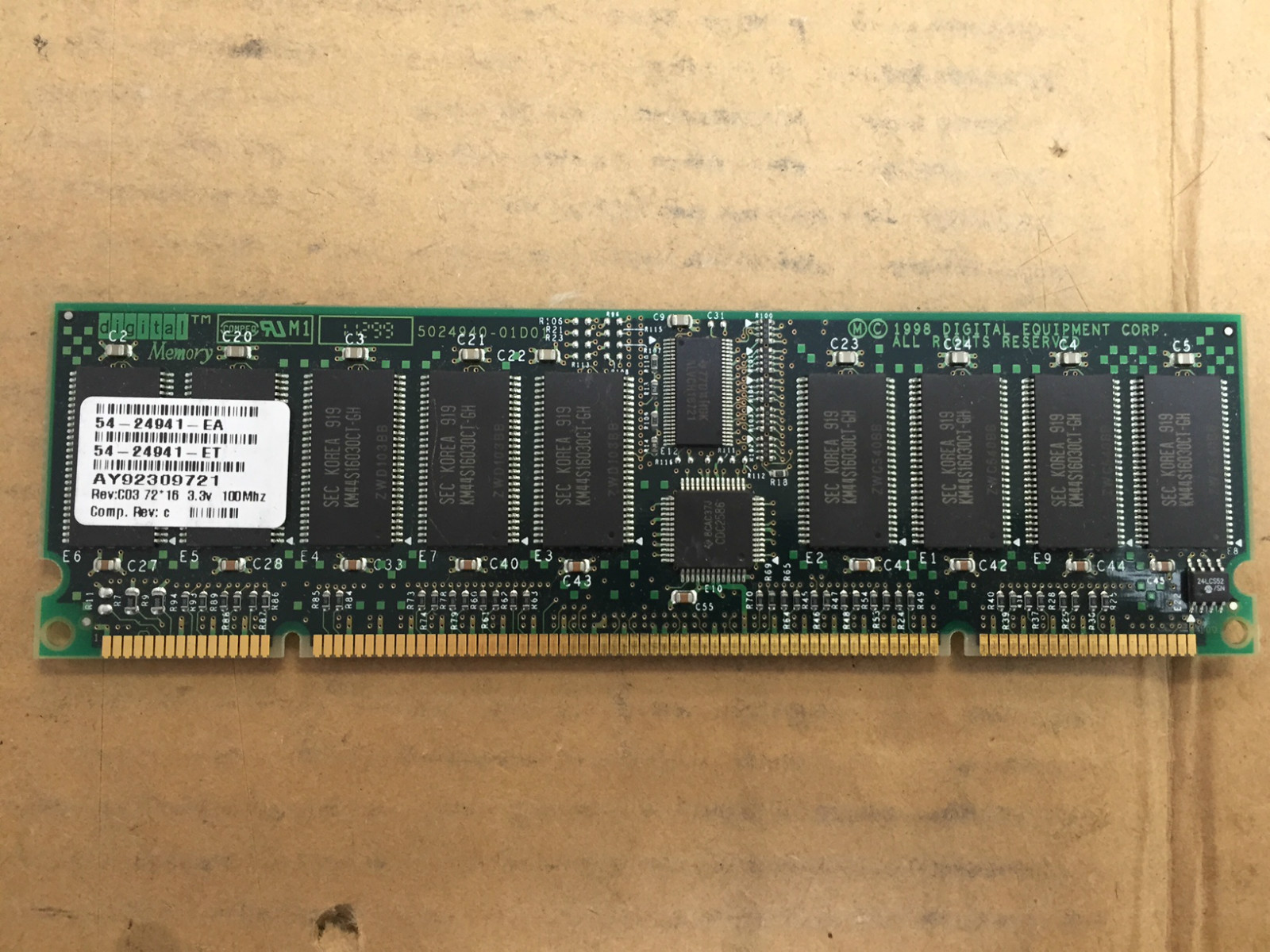 DEC HP 54-24941-EA 128MB 200P 100 MHZ DIMM FOR ES40