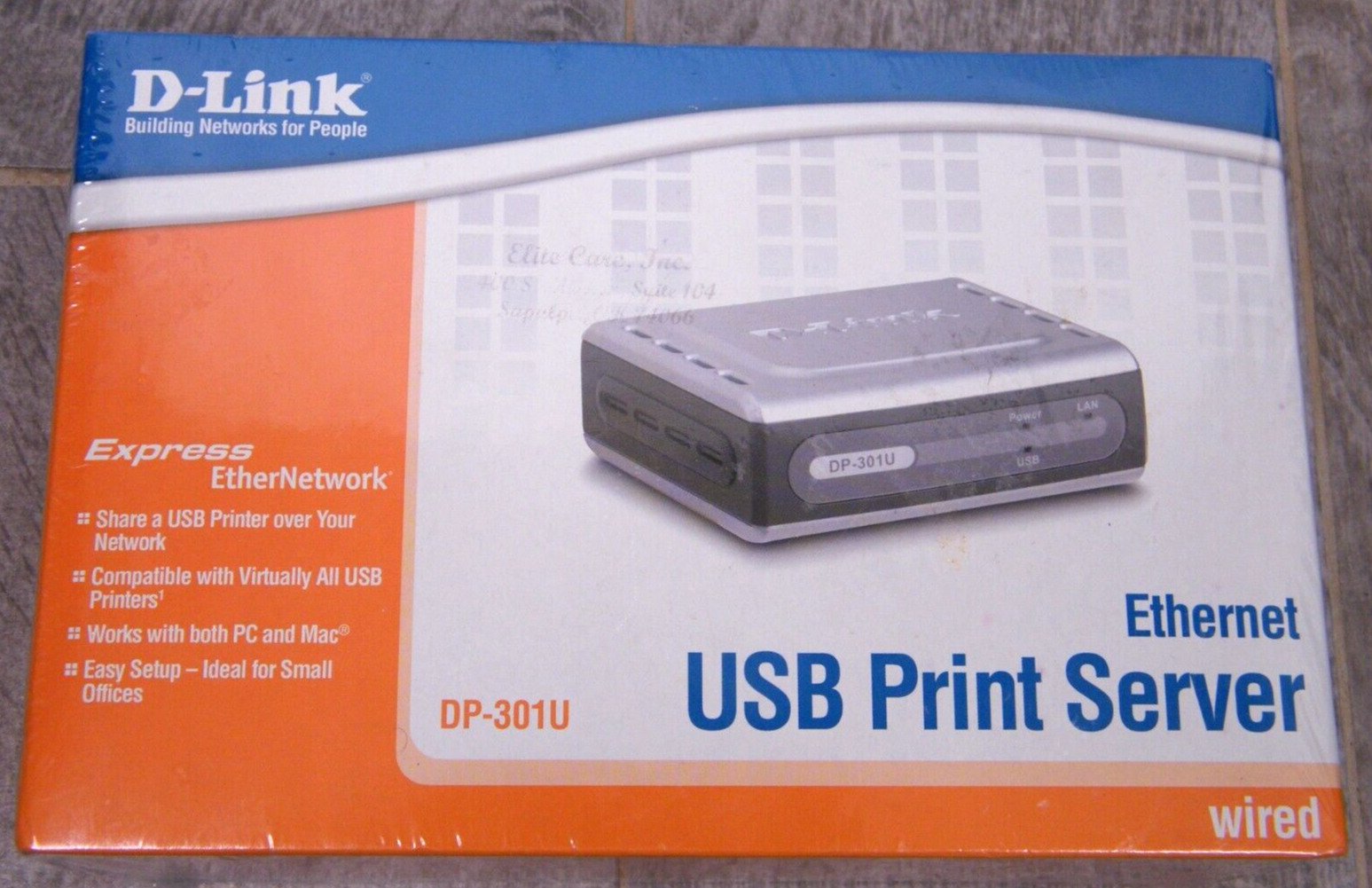 D-Link DP-301U Fast Ethernet USB Print Server Wired - New Sealed