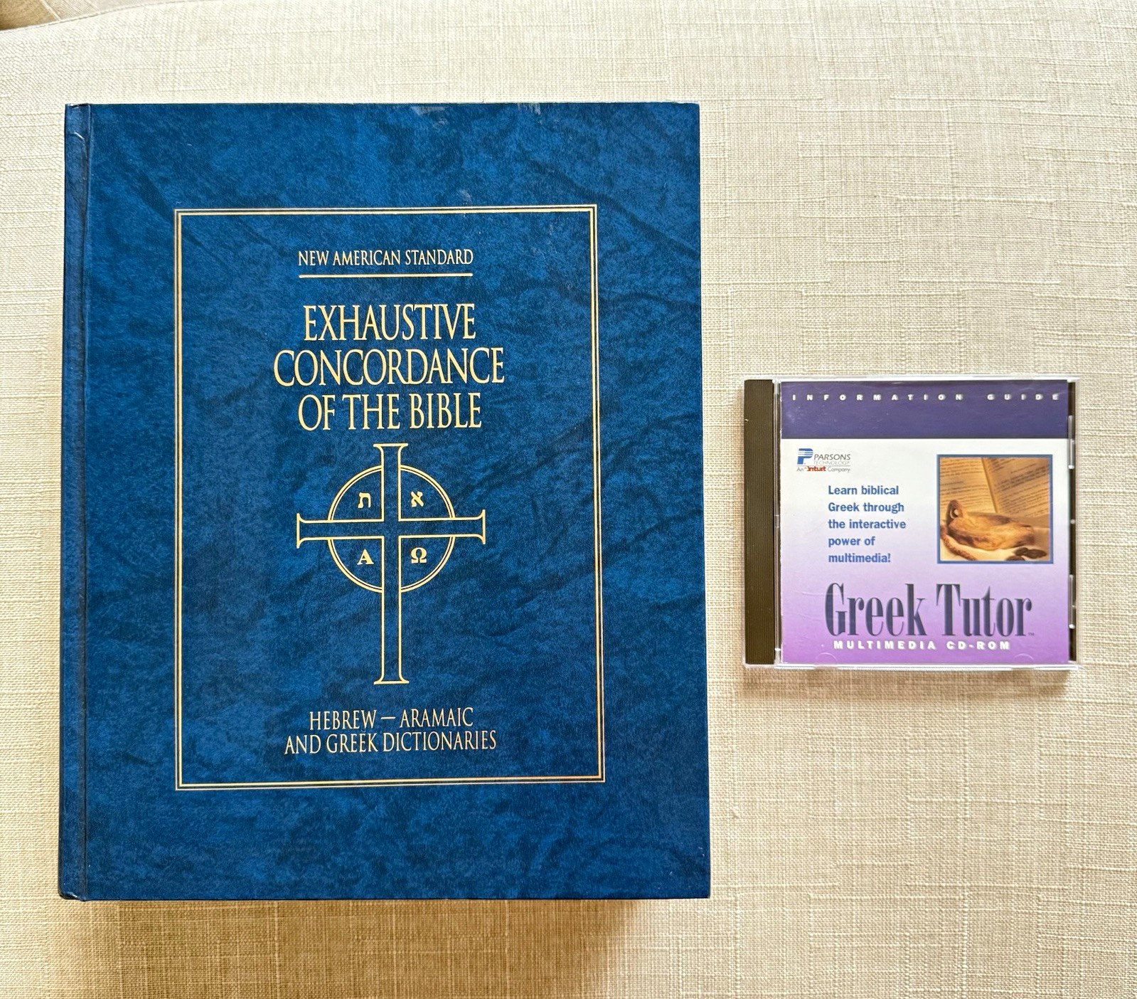 NASB Exhaustive Concordance of the Bible Hardcover +Greek Tutor CD-ROM Study Set