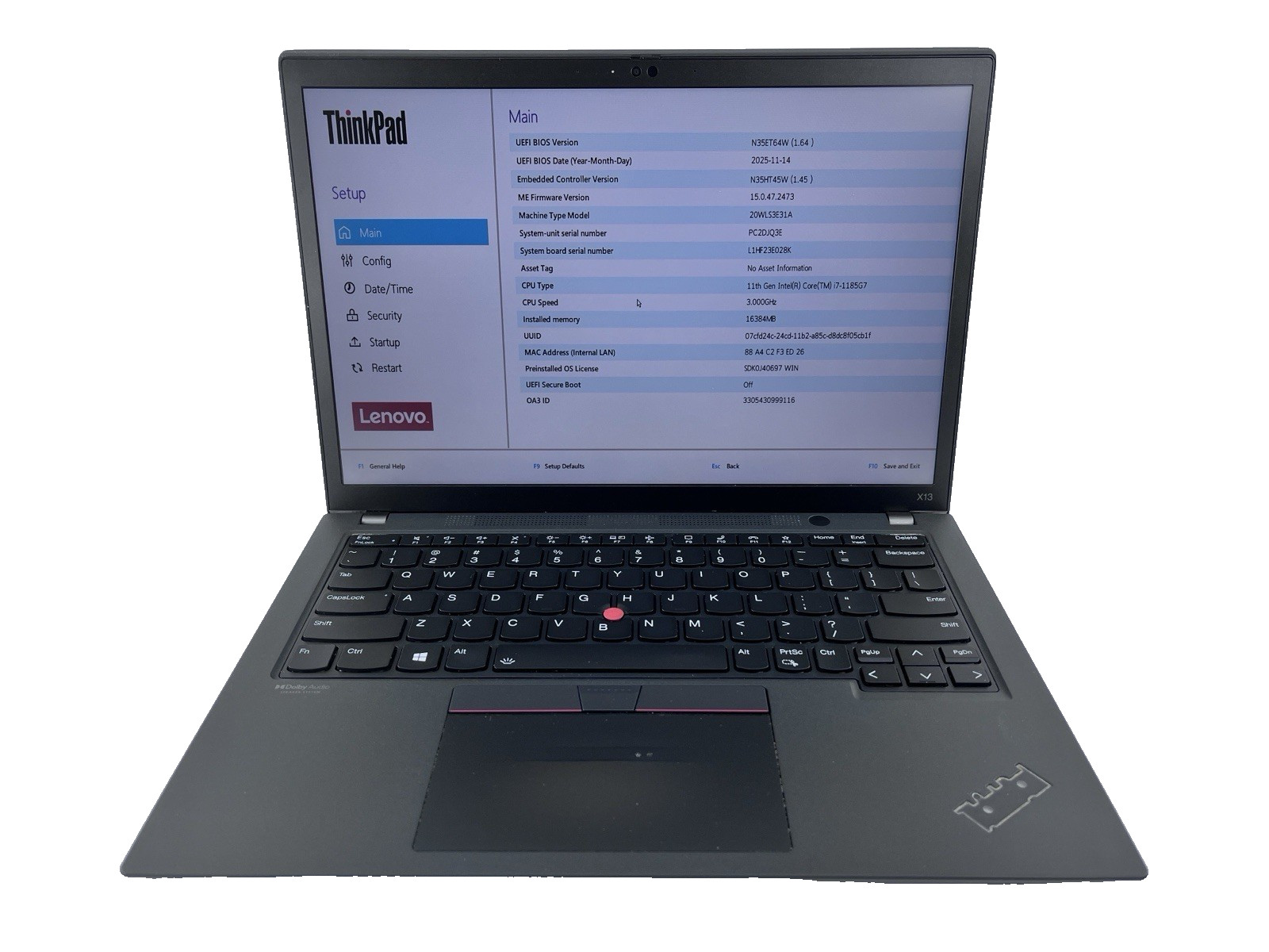 Lenovo ThinkPad X13 Gen 2 13" FHD Touch i7-1185G7 3.00GHz 16GB 512GB *Grade C*