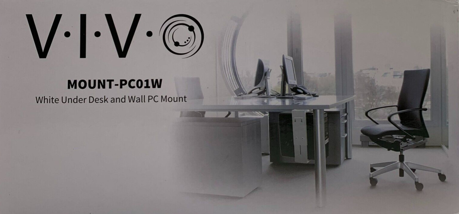 VIVO White Under Desk And Wall Personal Computer Mount Model Mount -PC01W