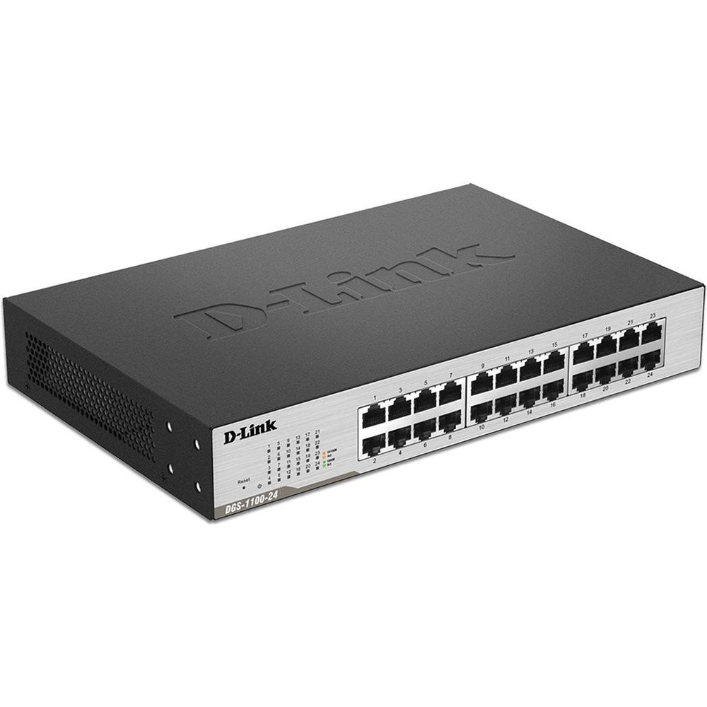 D-Link Ethernet Switch 24 Port Gigabit Easy Smart Managed Network Internet Deskt