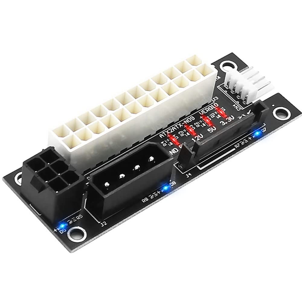 ADD2PSU 4 in 1 Power Supply Connector  Molex 4Pin/SATA/ATX 6Pin/4Pin Dual PSU...