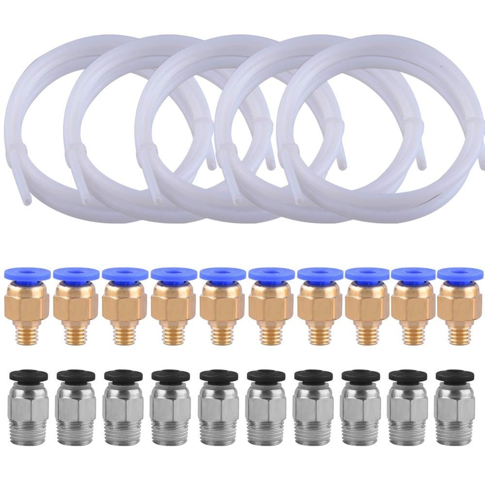 Teflon Tube PTFE Tubing Fittings Connector for 3D Printer 1.75mm