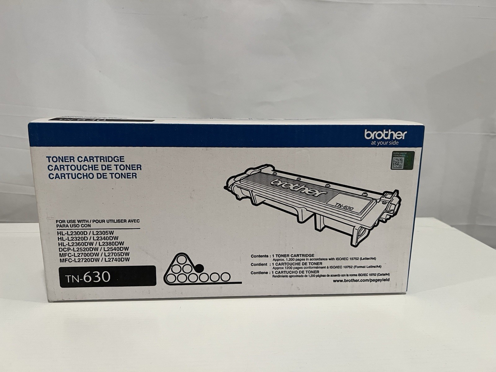 Brother Genuine TN630 High Yield Black Toner TN630 Original OEM Sealed