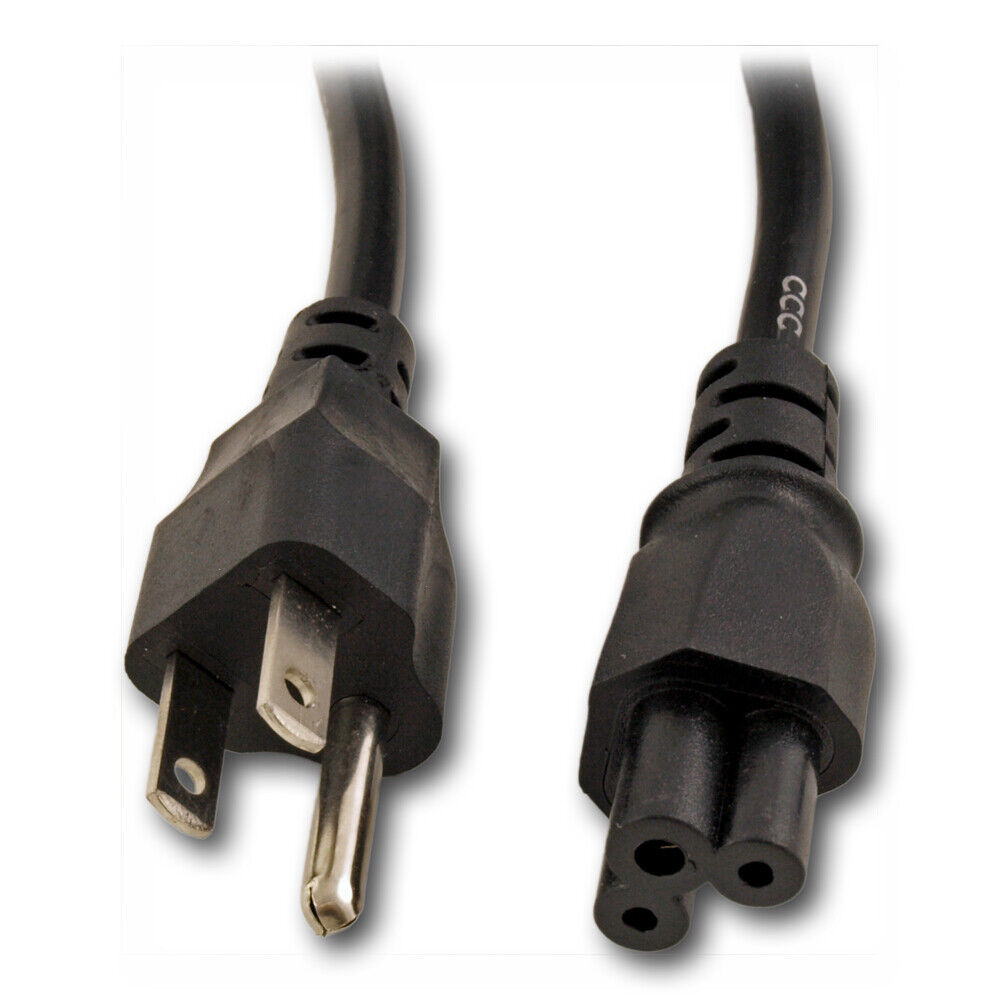 15ft Mickey Mouse Cord (NEMA 5-15P to C5 Plug)  18AWG  Black
