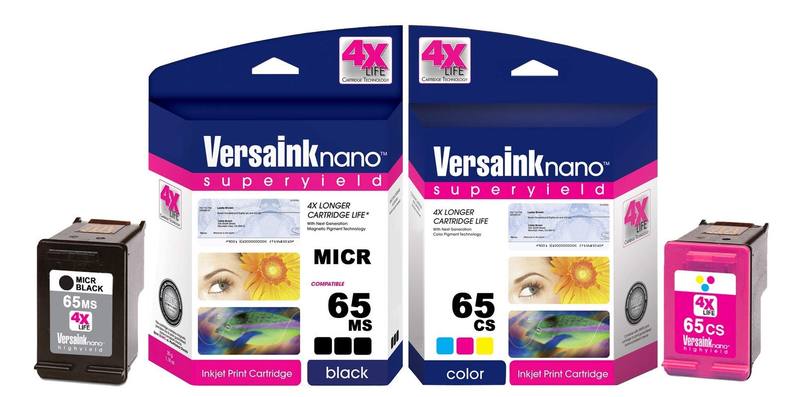 -N Ano Cartucho De Tinta Negro Hp 65 Ms Micr Para Impresion De Cheques Y Cart...