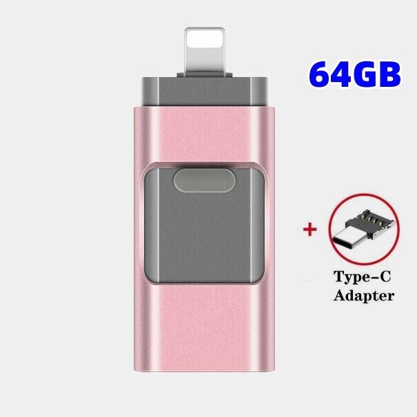 4 in 1 USB 3.0 Flash Drive Memory Photo Stick for iPhone Android iPad Type C US