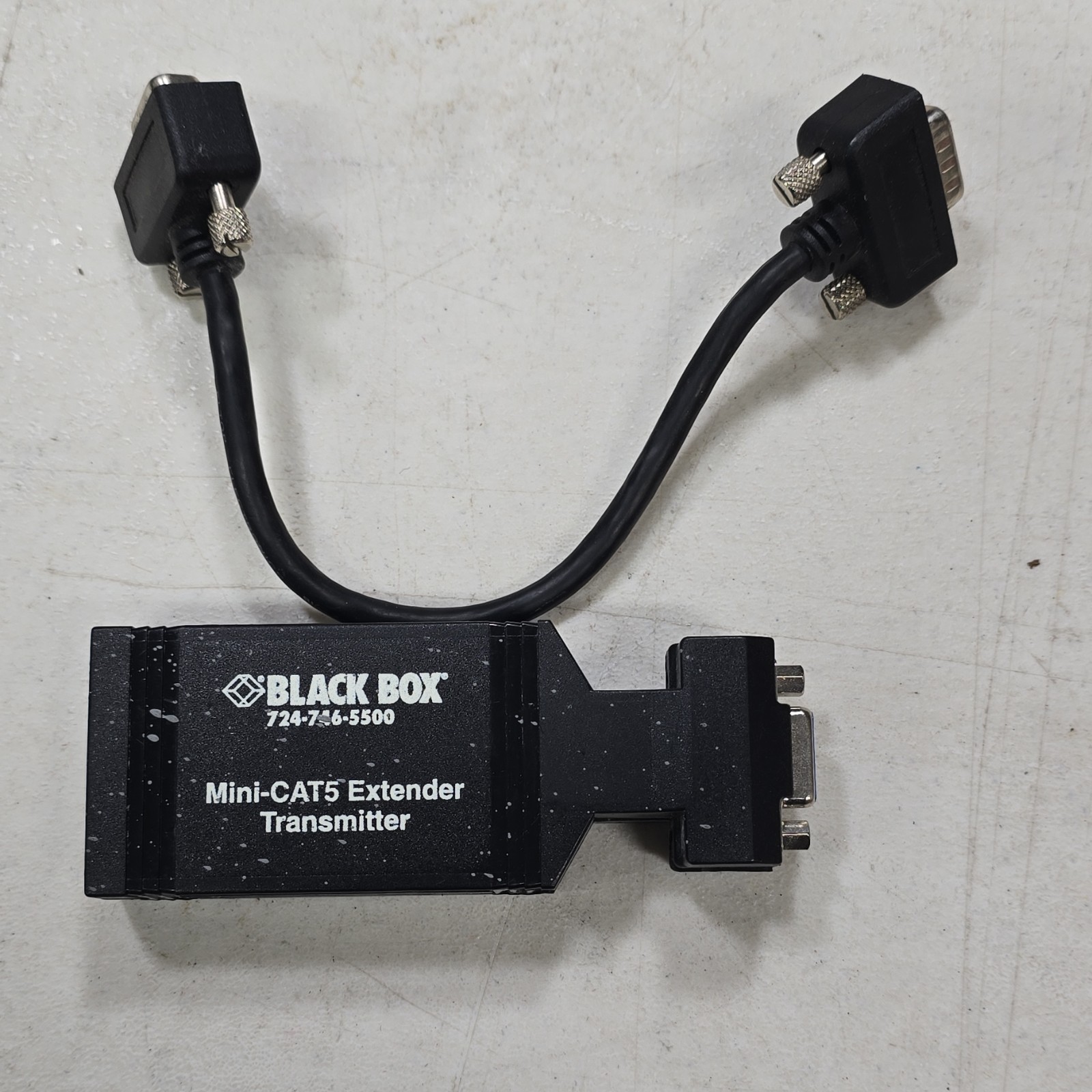 Black Box AC504A Mini CAT5 KVM Extender VGA RJ45 1:1 Switch Box Black