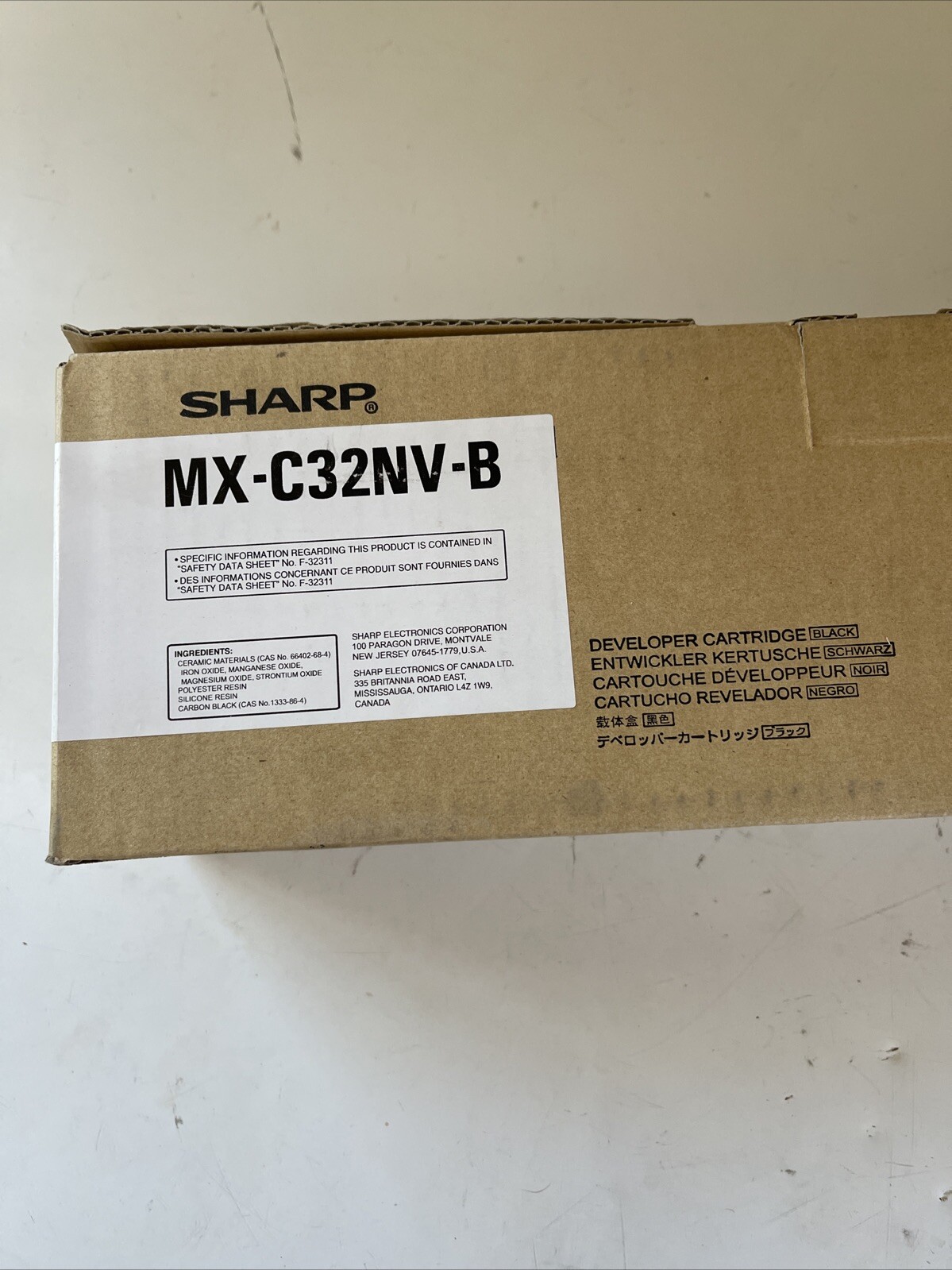 SHARP MX-C32NV-B Developer Unit Black New Genuine