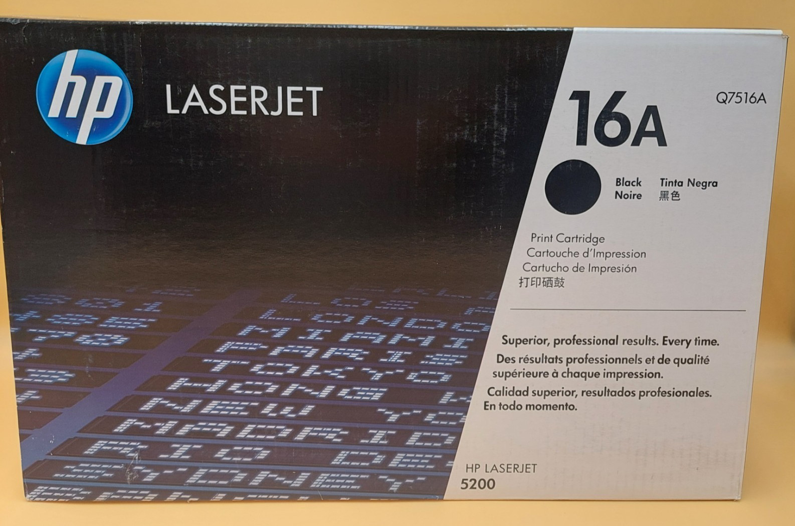 Genuine HP 16A Q7516A Black Print Cartridge Toner for HP LaserJet 5200 Sealed