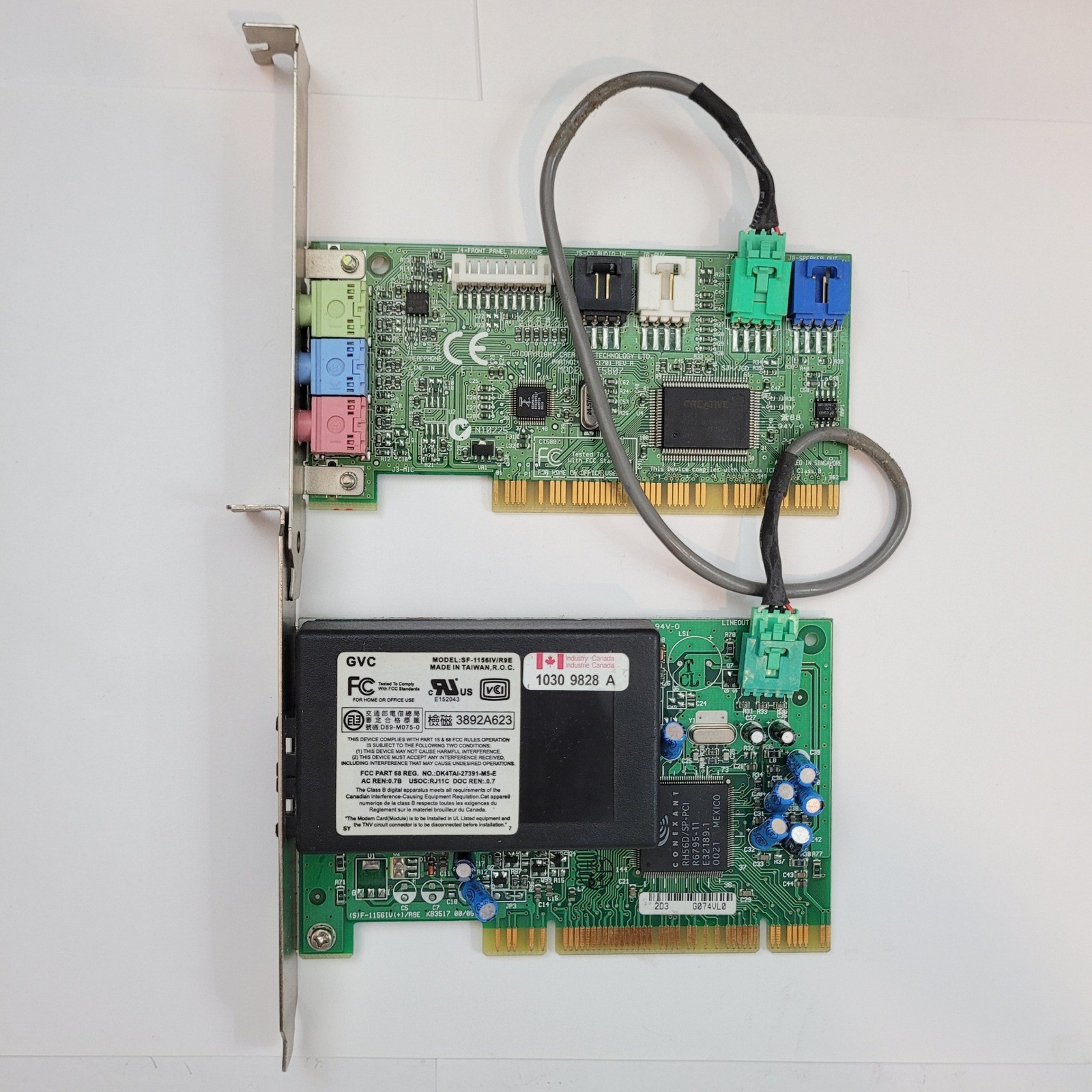 Dell Sound Card Modem Combo 03196W CT6807 SF-1156V/R9E PCI Vintage Audio Fax