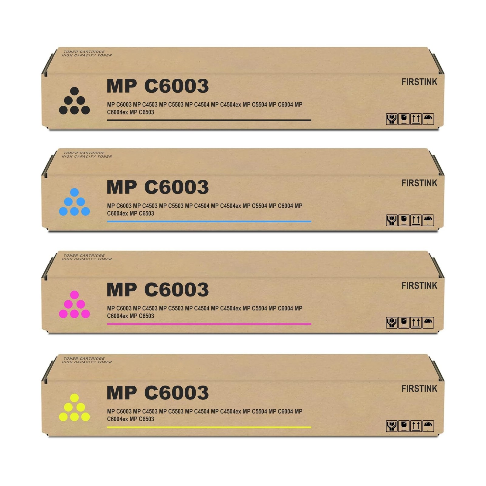High Yield MP C6003 Toner Cartridges 841849 841851 841852 841850 Toner Compat...