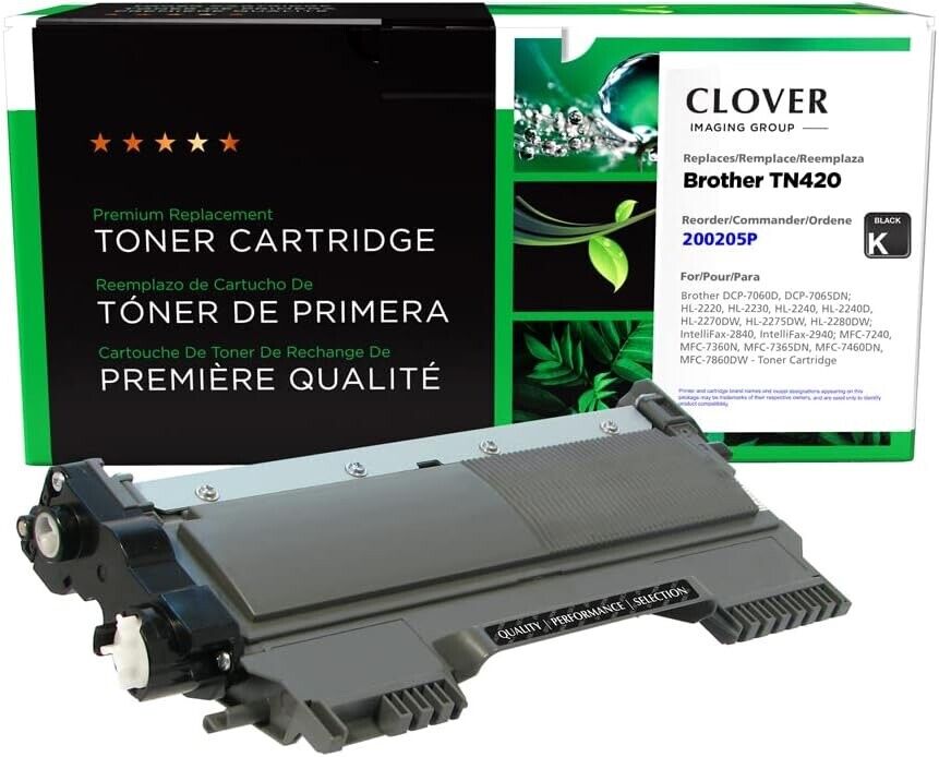 Clover Replaces Toner Cartridge for Brother TN420 | Black