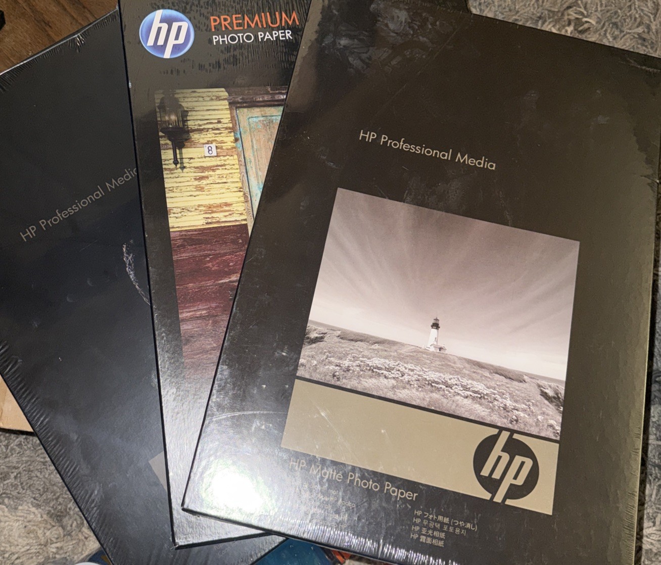 HP Photo Paper Lot 13x19 75 sheets SATIN & MATTE New SEALED 3 Packs