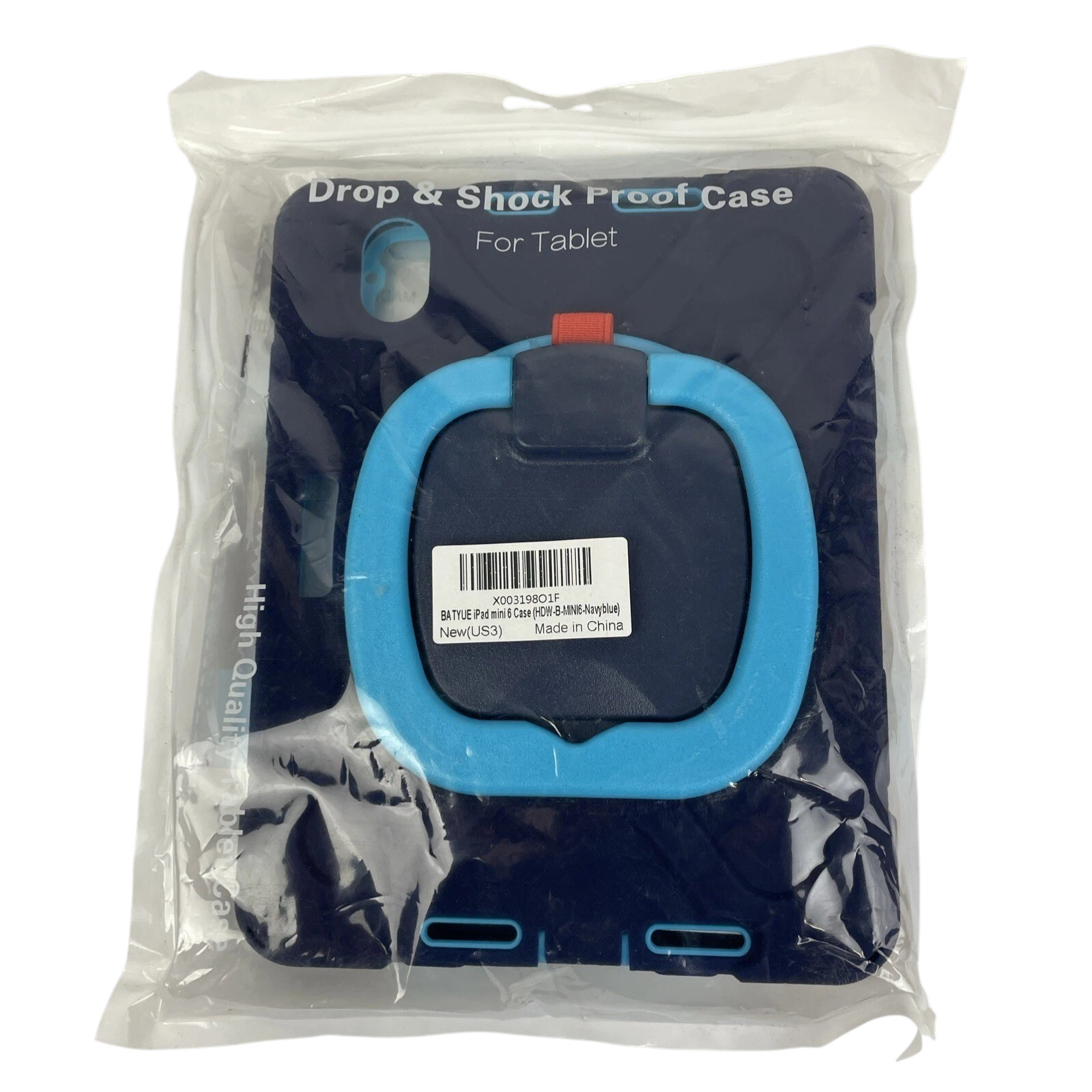 Drop And Shock Proof Case For Tablet Navy Blue And Sky Blue w Stand/Hook Strap +