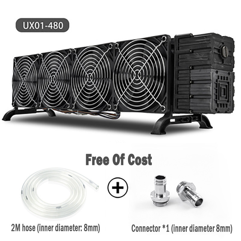OCOCOO 480mm External Water Cooling Station Pump Combo for GPU Workstation PC