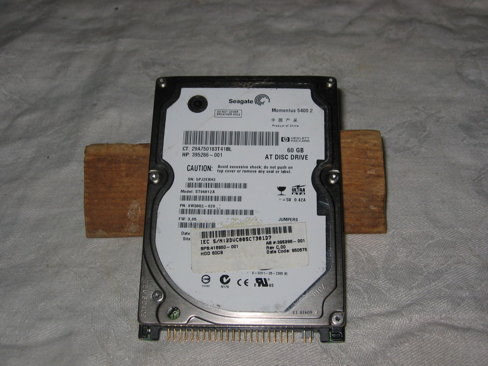 Seagate Momentus 5400.3 ST96812A 60GB 2.5" PATA IDE HDD 5400RPM 8MB