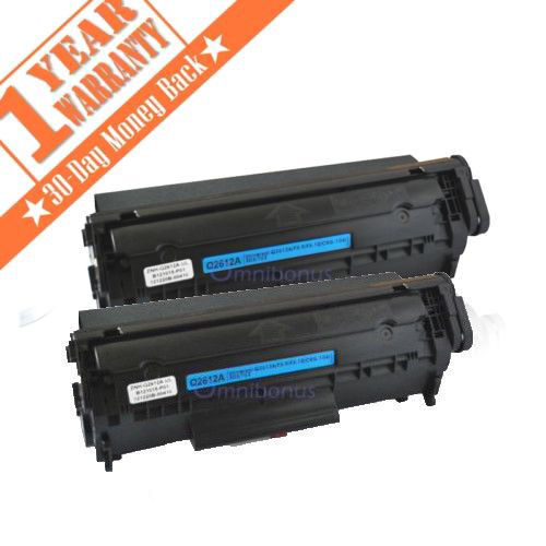 2PK Q2612A 12A Toner cartridge Compatible for HP LaserJet 1010 1015 3055 M1005