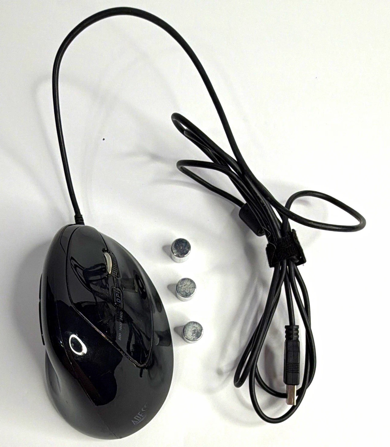Adesso iMOUSE E3 Wired USB Optical Mouse Black Adjustable DPI 2400 3-Button