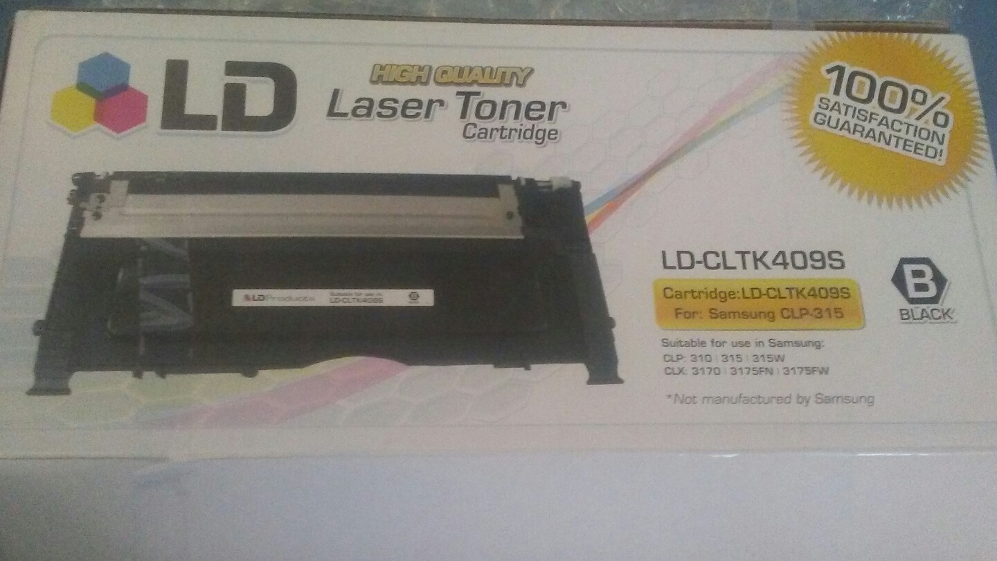 LD Fits Samsung CLT-K409S Black Toner Cartridge for CLP 310/310N/315/315W