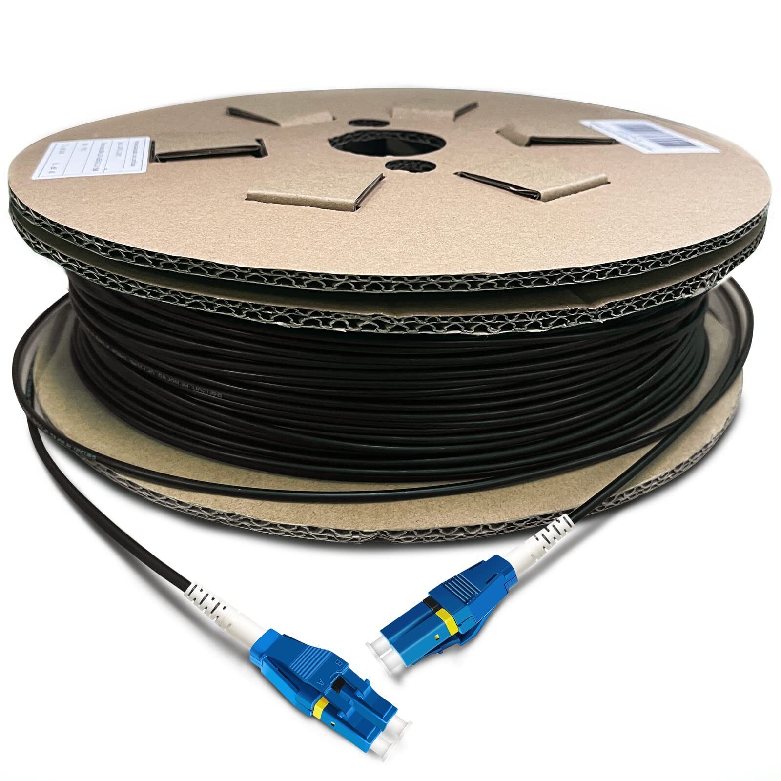 300 Meters Uniboot LC to LC Outdoor Armored Fiber Patch Cable, Low Friction S...