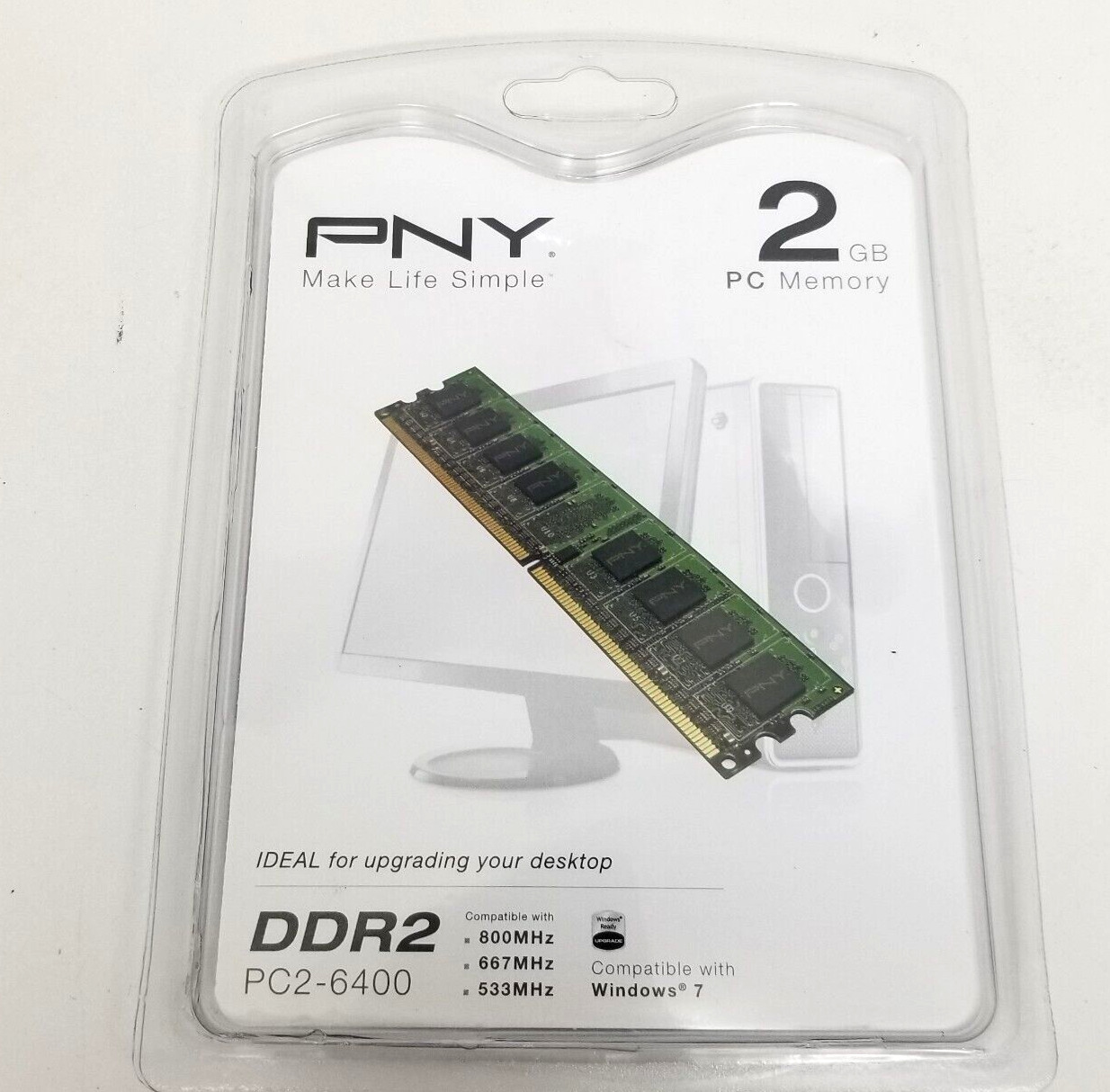 Genuine PNY DDR2 Ram PC2-6400 2 GB PC Memory MD2048SD2-800