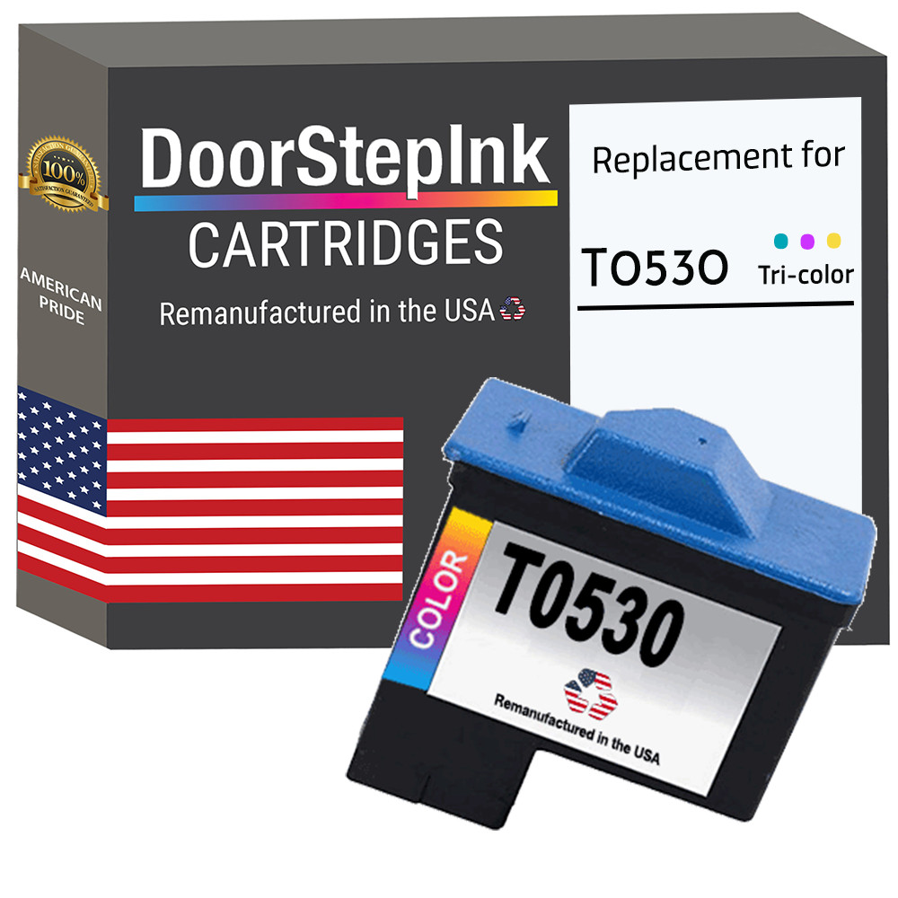 DoorStepInk Compatible Ink Cartridge for Dell Series 1 T0530 Color Twin Pack-USA