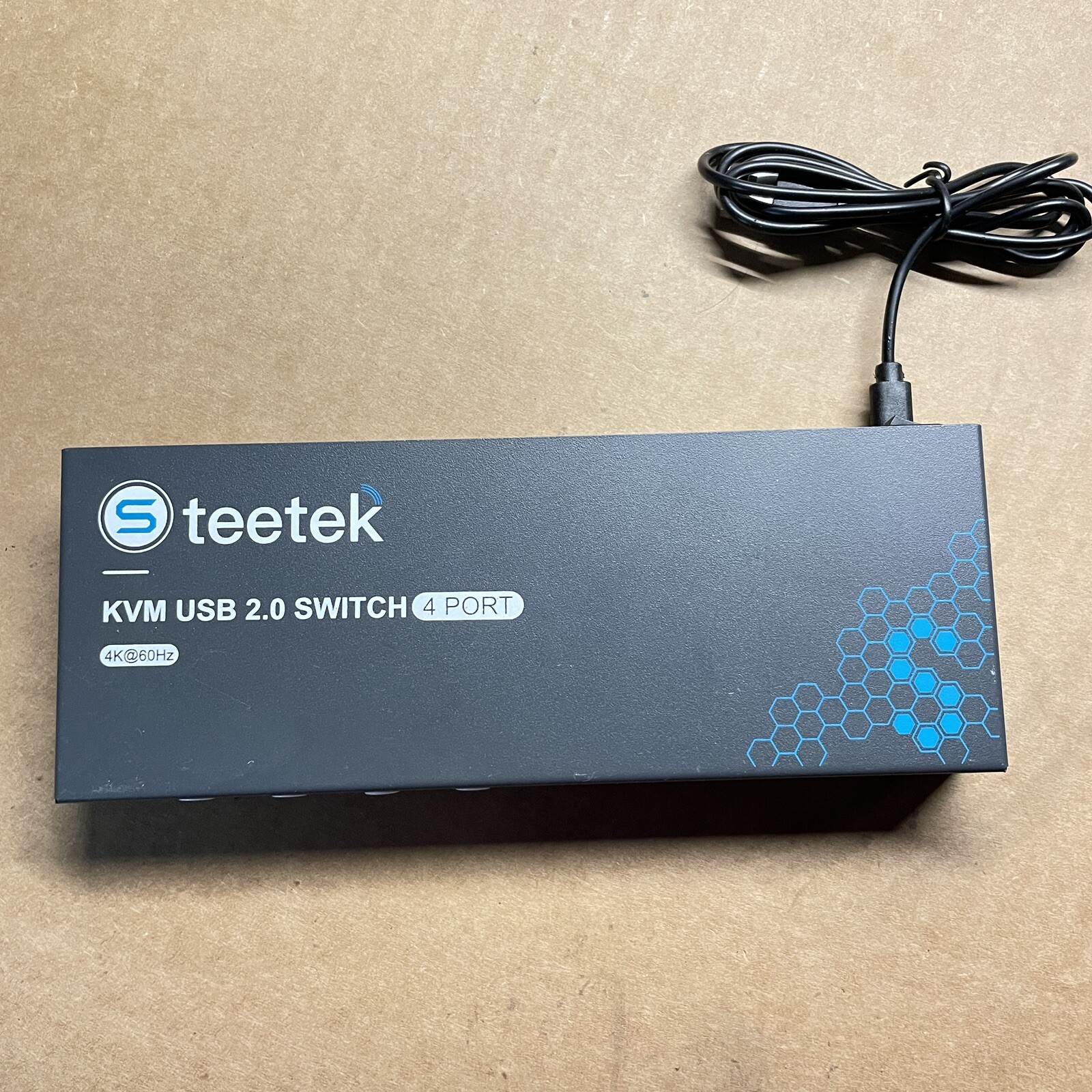 Steetek KVM USB 2.0 Switch 4-Port 4k@60Hz STK-S7412H-U2
