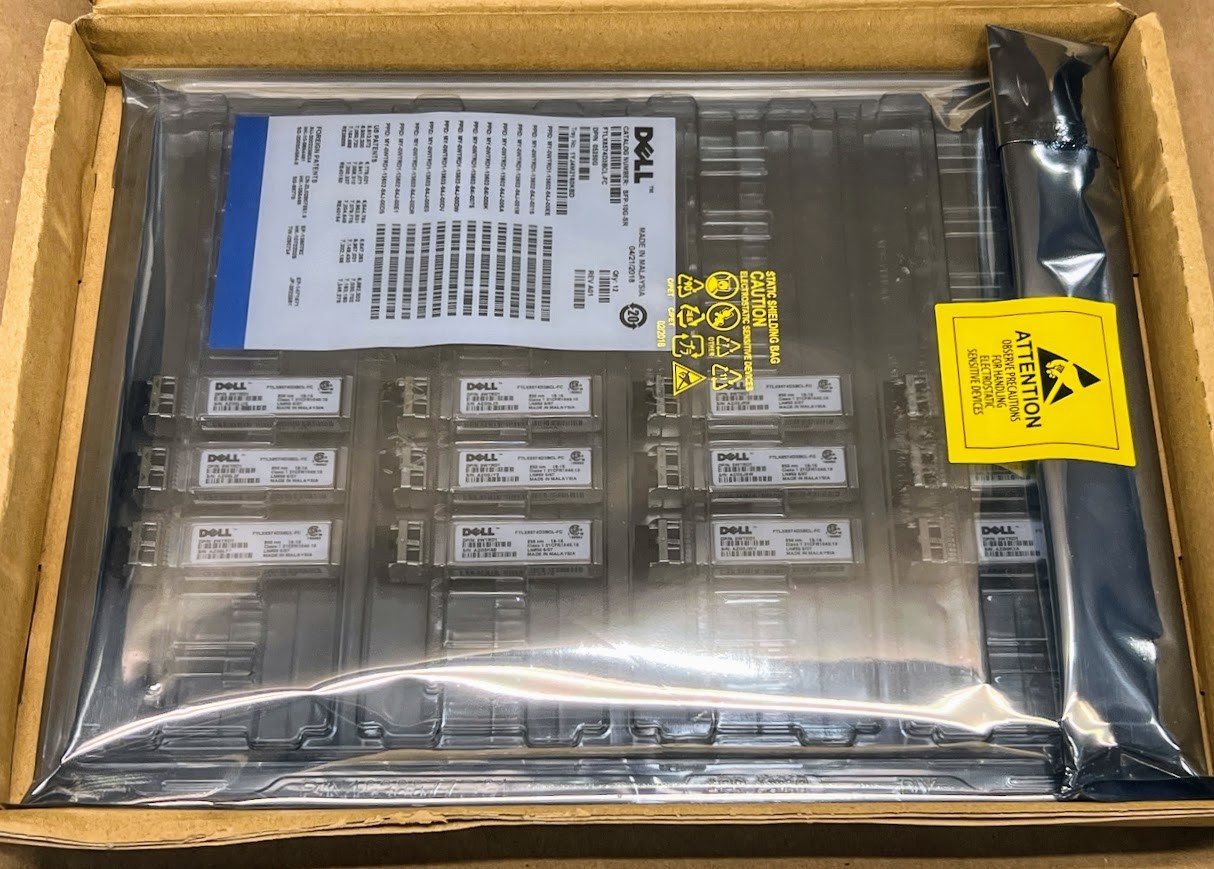 12-Pack Dell 0WTRD1 SFP-10G-SR Finisar FTLX8574D3BCL-FC 10G SFP+