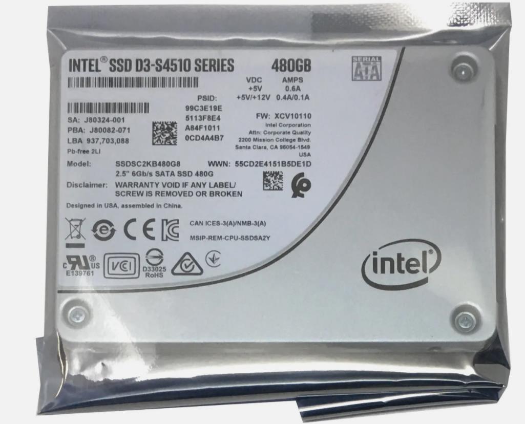 New Intel D3-S4510 480GB Internal 2.5 Inches (SSDSC2KB480G801) Solid State Drive