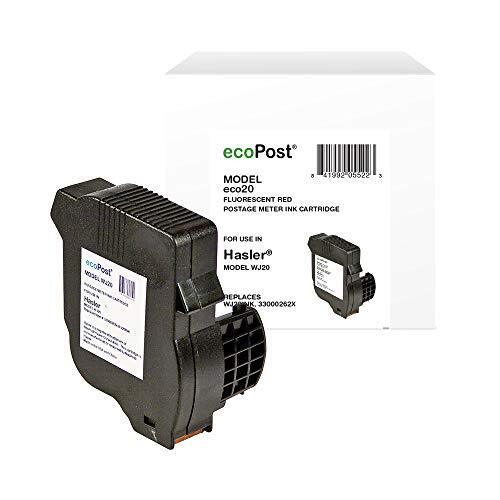 ecoPost ECO20 Red Ink Cartridge for Hasler Postage Meter WJ20INK/33000262X (Red)