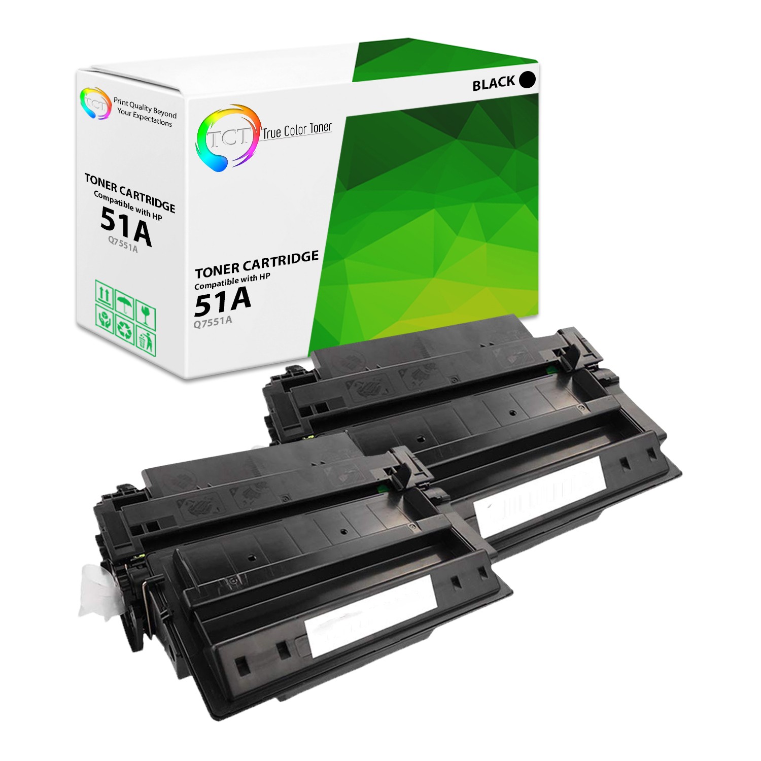 TCT 2 Black Q7551A 51A Toner Cartridges For HP LaserJet P3005 M3027 M3035 MFP