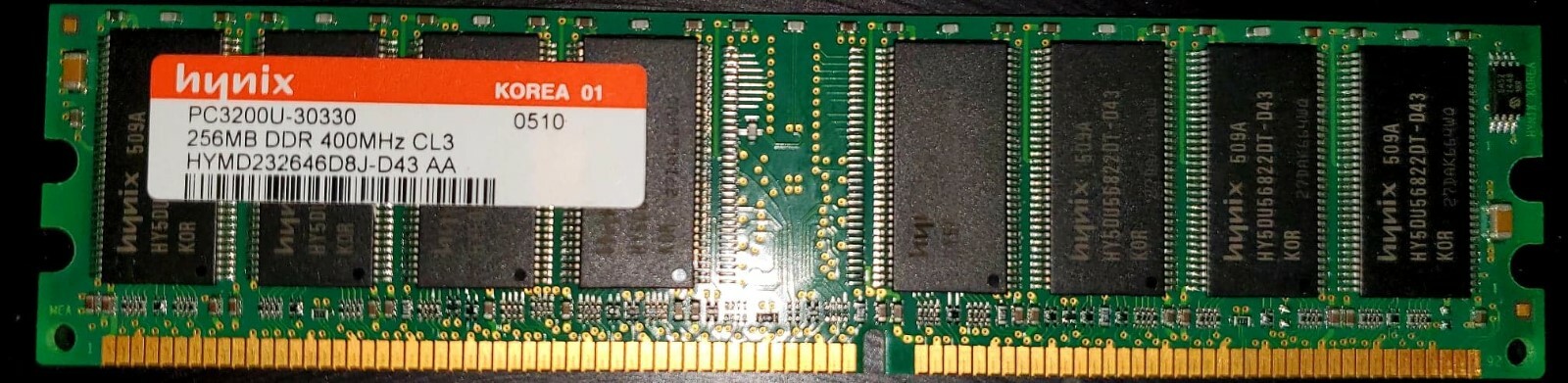 Hynix 256MB PC3200U DDR 400MHz CL3