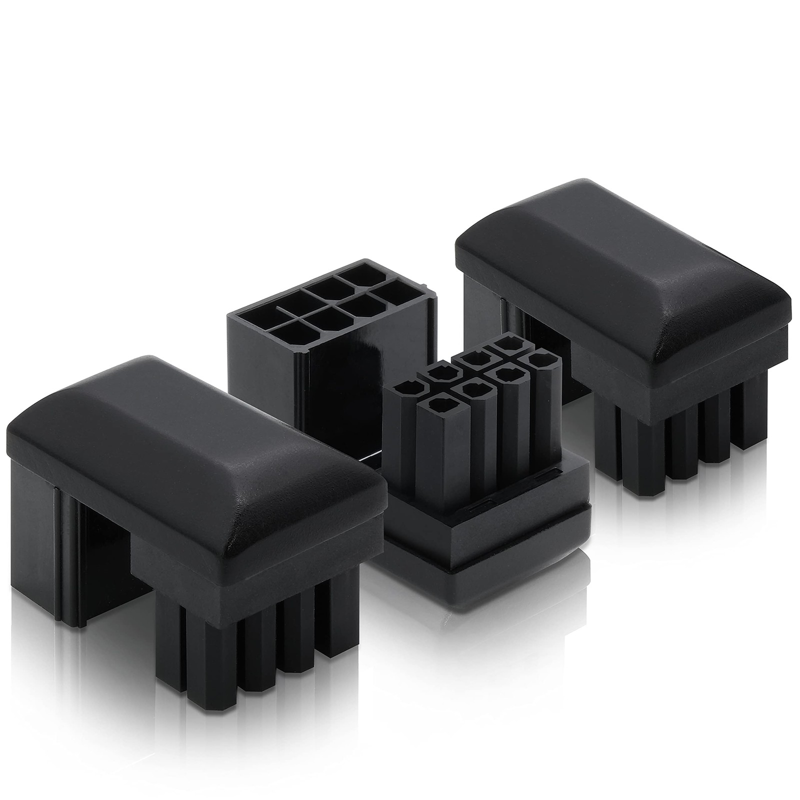 3Pack GPU PCIe 8 Pin 180 Degree Angle UTurn Power Adapter Reverse Type