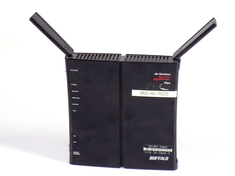Buffalo WZR-HP-G300NH Wireless Router DD-WRT MiMo High Power No Power Supply