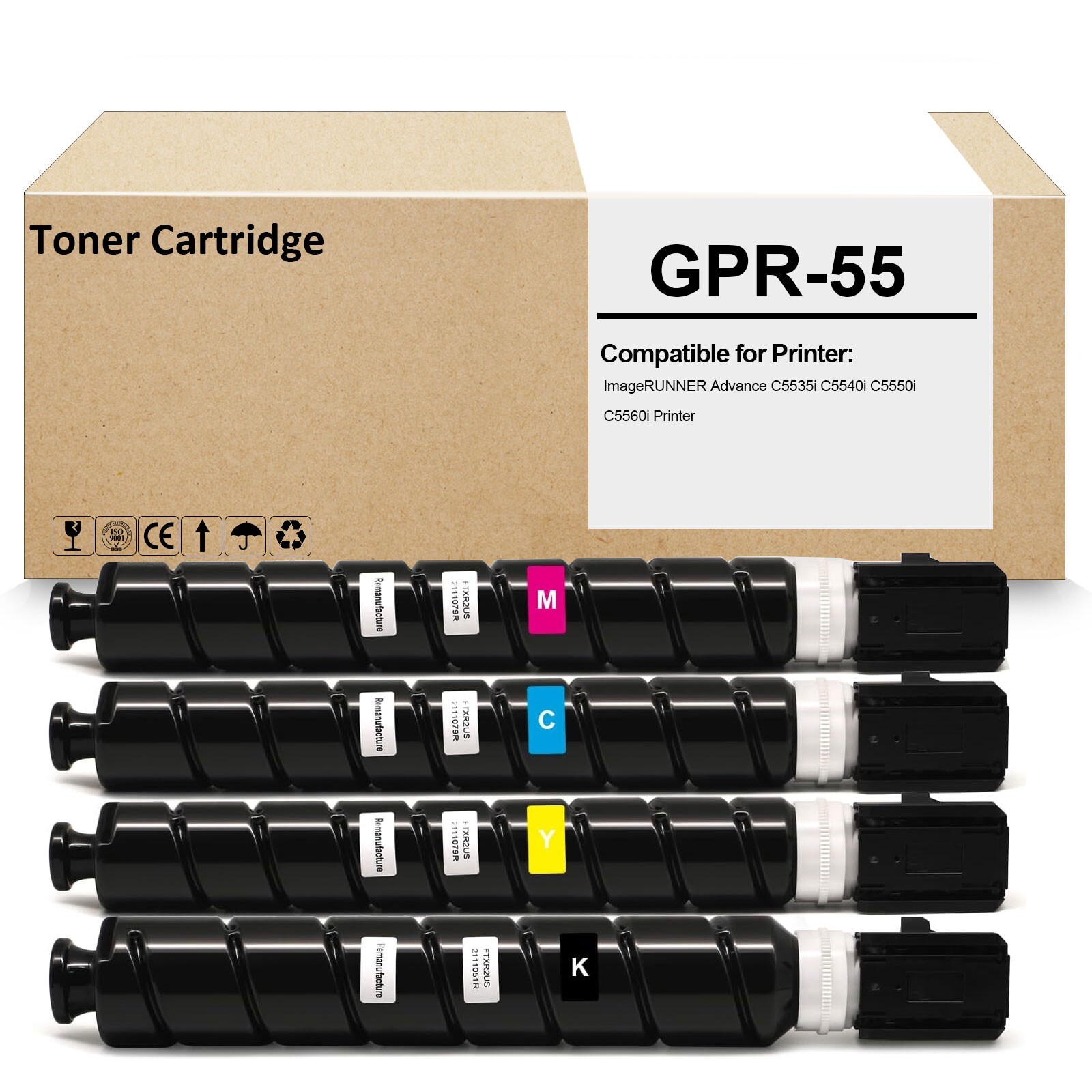 4 Pack GPR55 GPR-55 Toner Cartridge Replacement for ImageRUNNER Advance C5535i