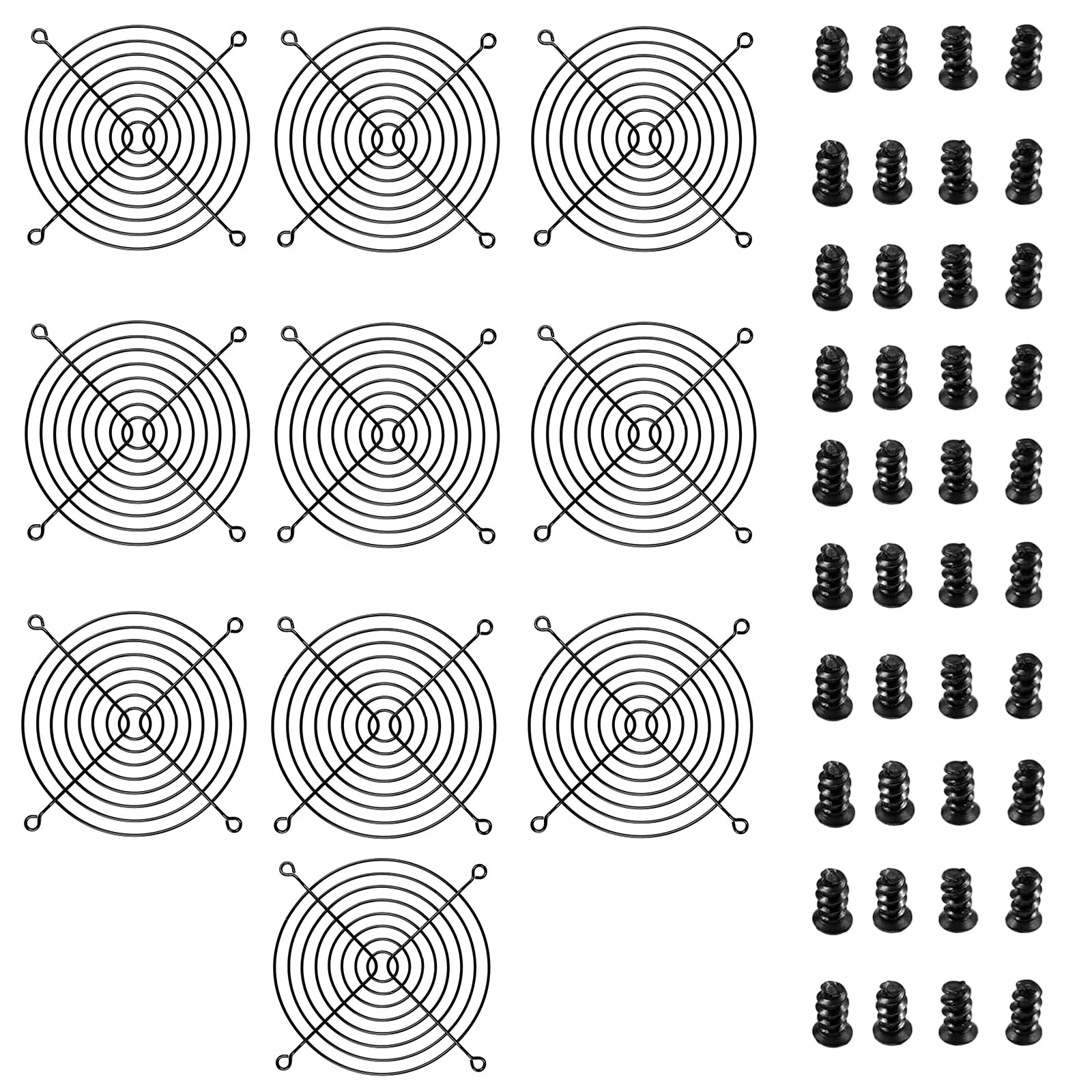 Nivithi 10Pack 120mm Fan Grill-Black Iron PC Cover Guard FCI10-10 PCS