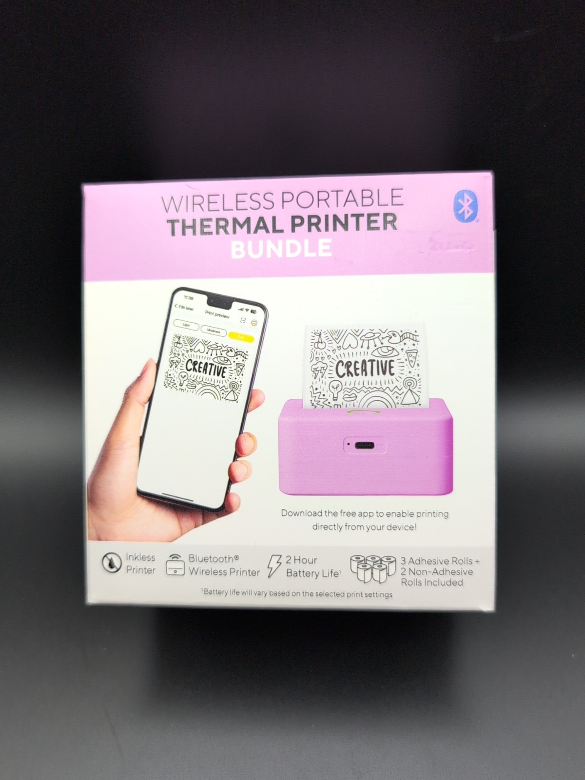 (NEW) CORE Innovations Wireless Portable Thermal Printer Bundle Bluetooth Extra