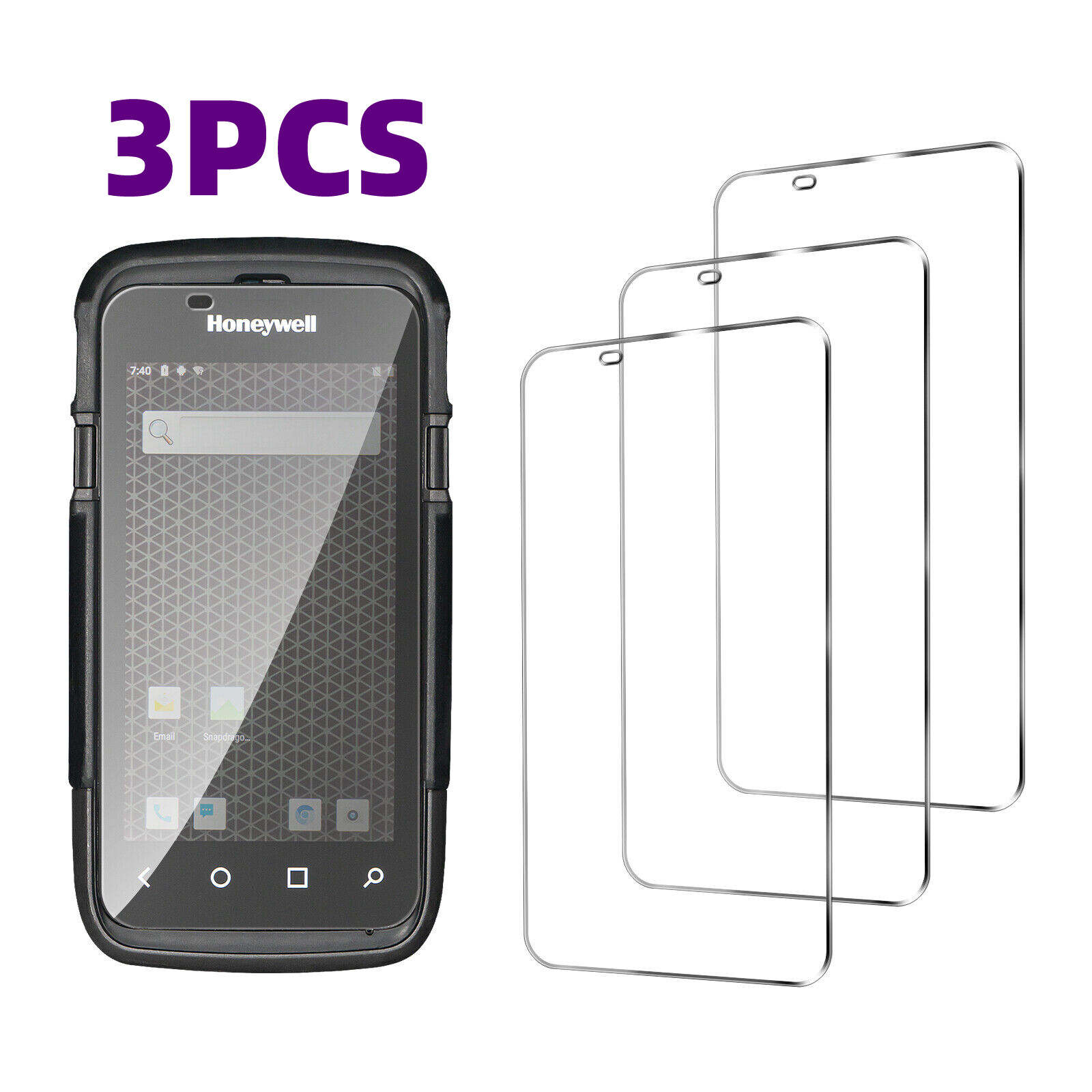 US 3PCS Tempered Glass Screen Protector For Honeywell Dolphin CT60 Scanner