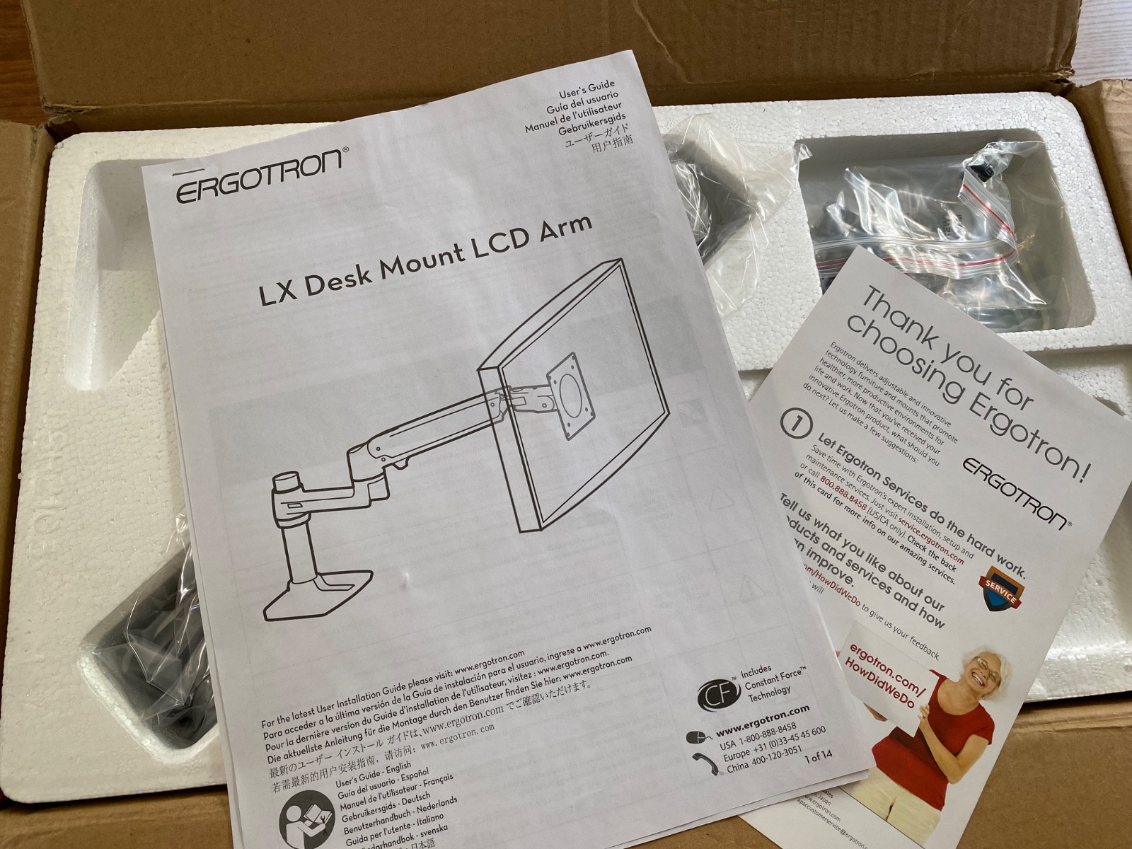 ERGOTRON LX Desk Mount LCD Arm NEW Black