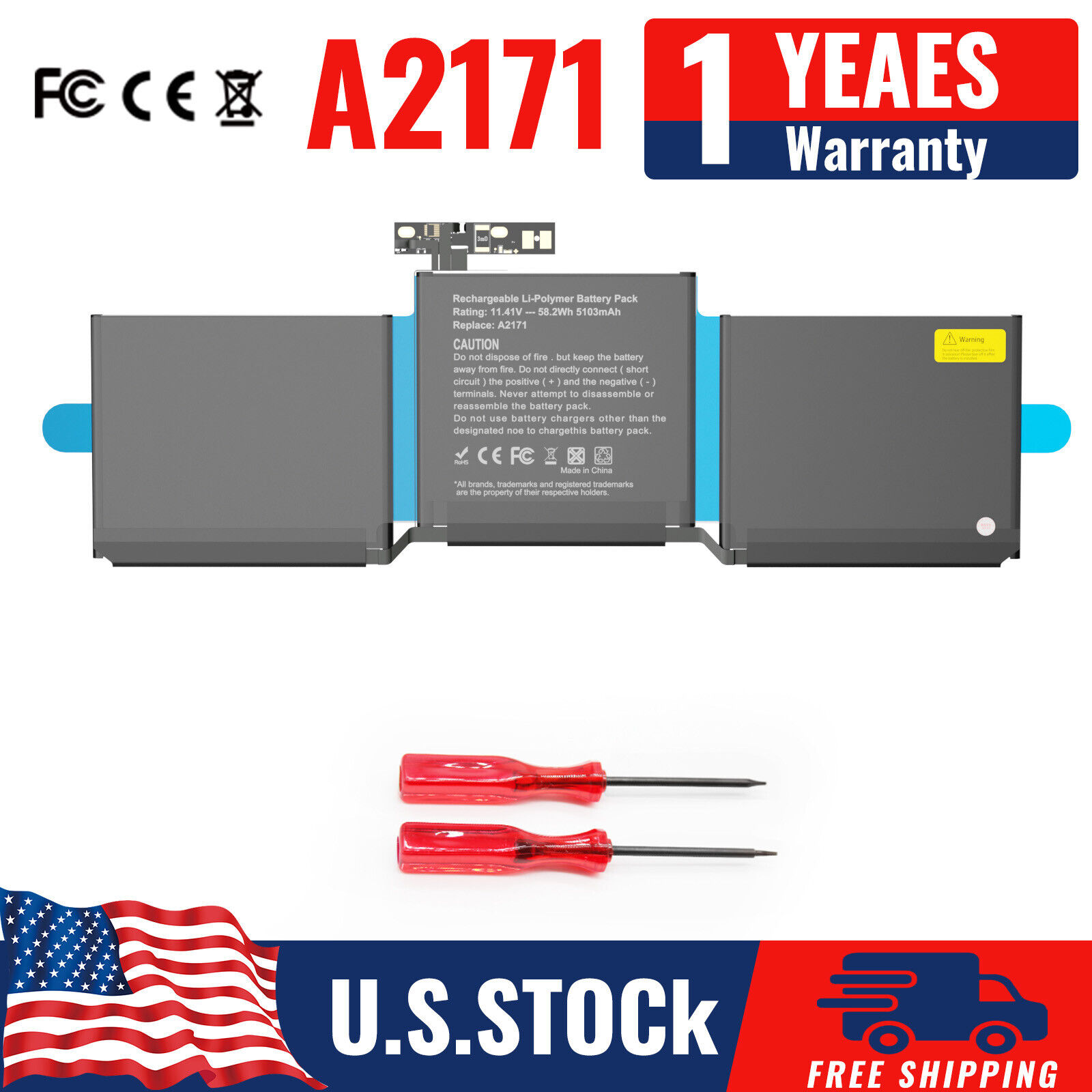 A2171 Battery for Apple MacBook Pro Retina 13 inch A2159 A2289 A2338 A1713 A1708