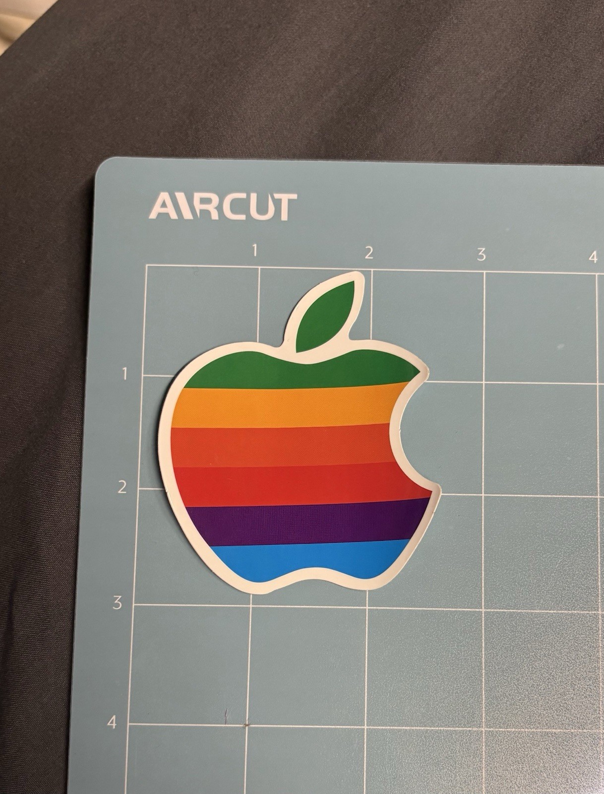 Apple Retro Pride Logo Decal Rainbow