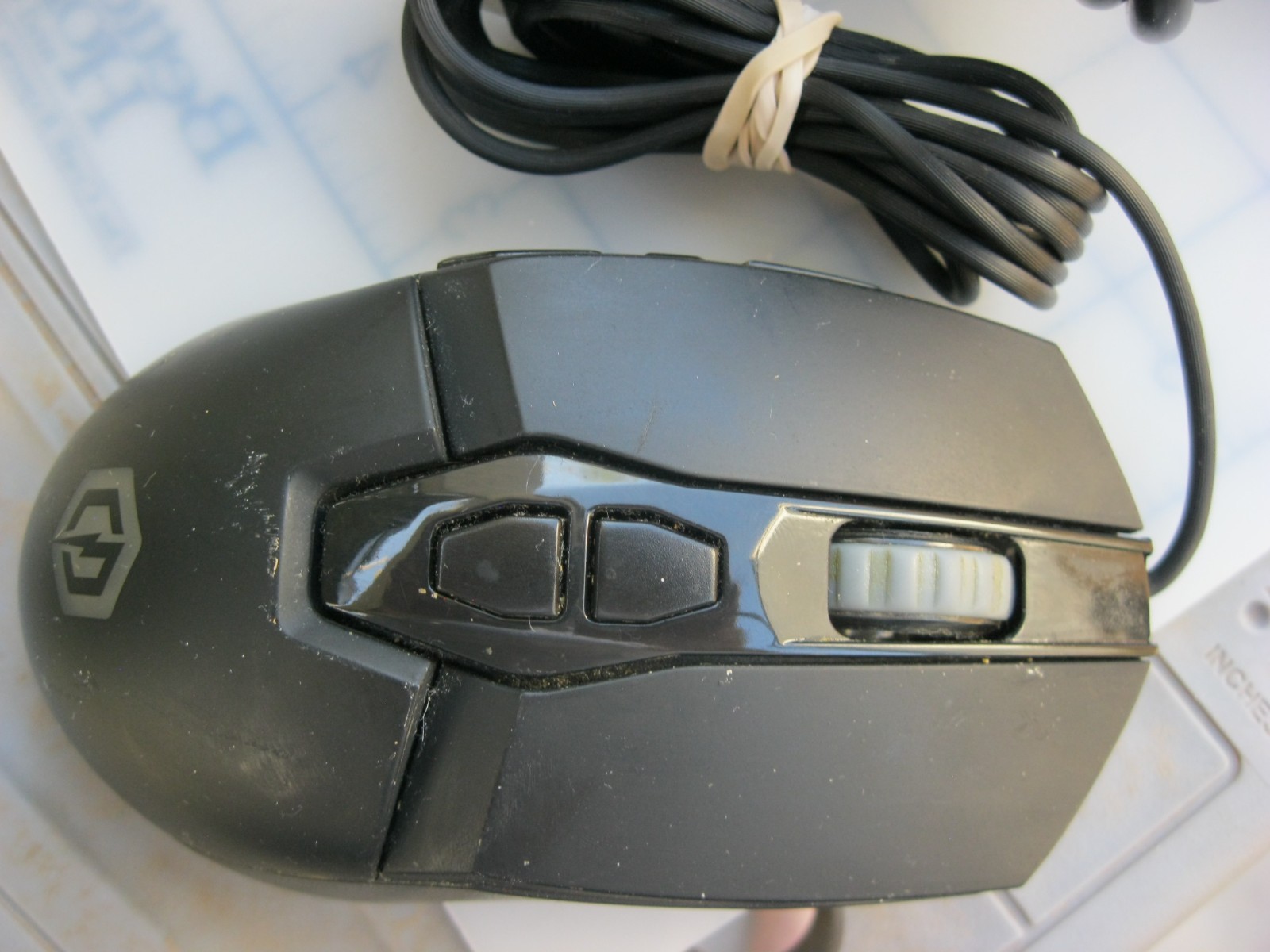 CyberPower PC Gaming Optical Mouse Elite M1 131 Black USB Corded with weights