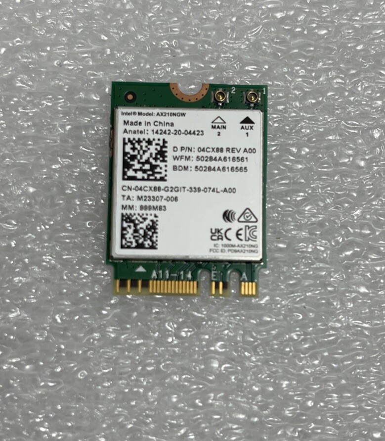 Dell Precision 17.3” 7760  Laptop Wireless WiFi Card AX201NGW 4CX88 04CX88 WS
