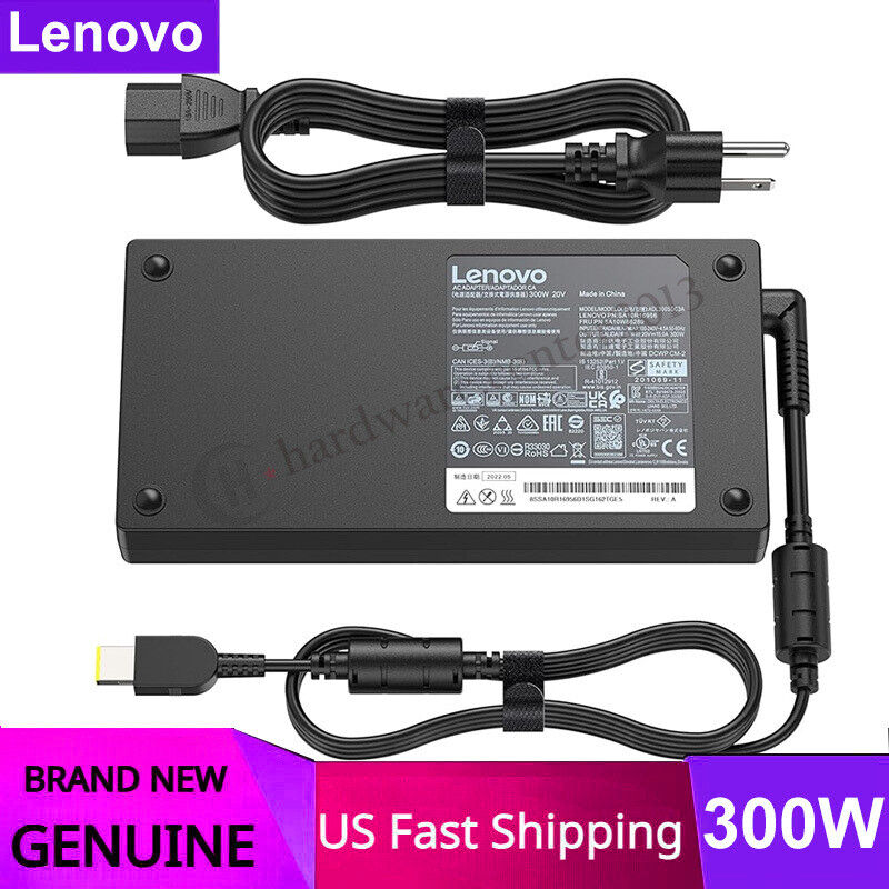 Slim Tip 15A 300W AC Adapter Charger For Lenovo Legion 7 16IAX7 20V Power Supply