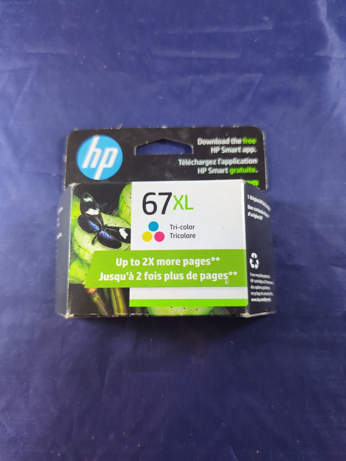 HP 3YM58AN Tri Color Ink Cartridge Genuine # 67XL Exp Mar 2026 Sealed