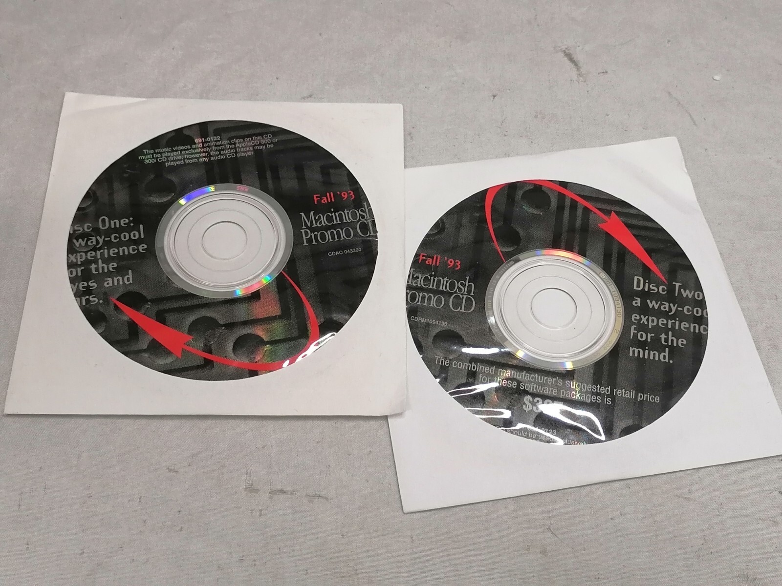 Vintage Apple Fall 1993 Macintosh Promo Discs  P/N: CDAC 04330